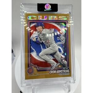 Art Card Pete Crow Armstrong Rookie With Cubs Patch Made By Mayflower Custom